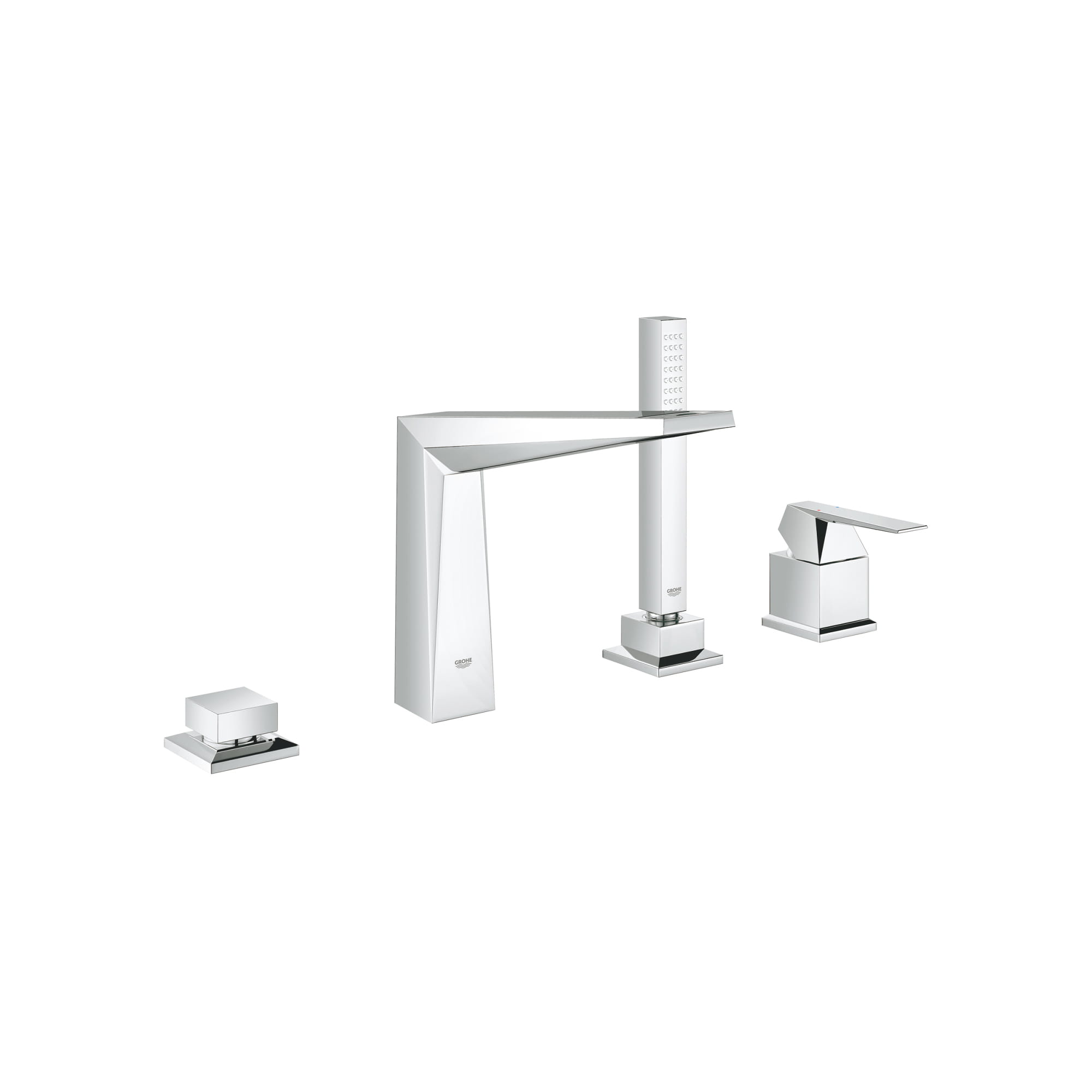 Allure Brilliant Roman Tub Filler with 18 GPM Hand Shower